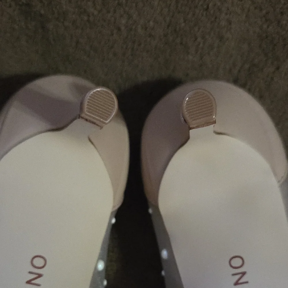 On•34th Women's Tan Heels with Pearl Accents - Picture 7 of 8